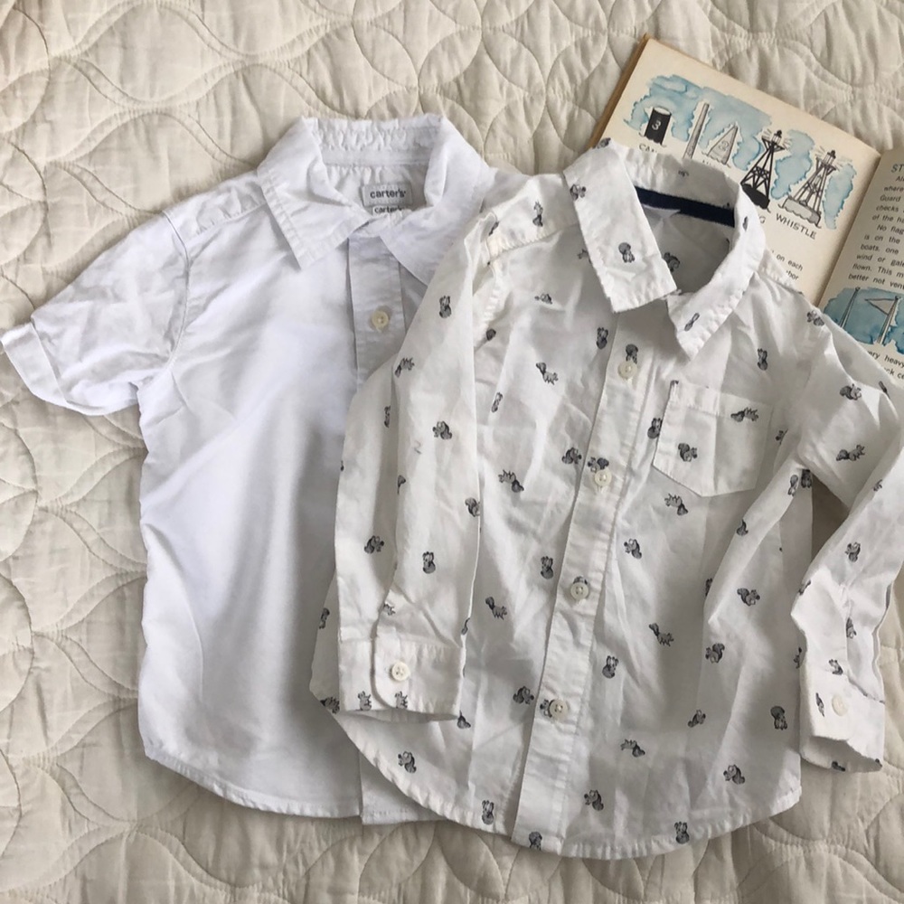 Carters White button down shirt bundle 2T 🐿